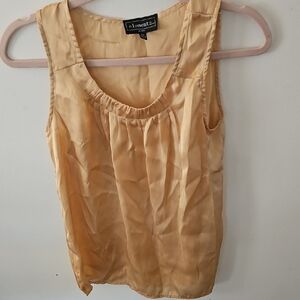 Elementz Gold Satin Elegant Tank Top